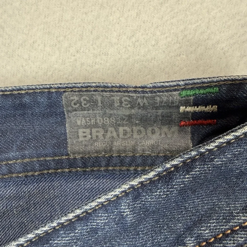 Diesel Braddom Blue Eyecons 2011/2 Distressed Repaired Jeans Mens 31x34 Italy